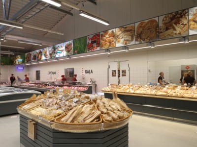 VVN team leverte leveringsutstyr og monteringsarbeider i den nye butikken til butikkjeden "TOP" i Sigulda.16